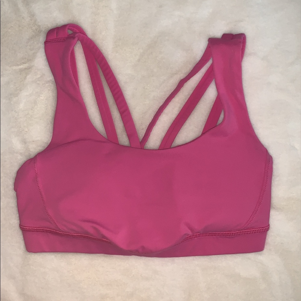 Lululemon Energy Bra Exhale - Pink - Size 4